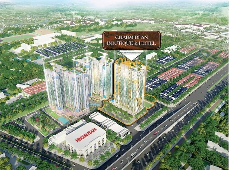 Đầu tư căn hộ cho thuê tại Bình Dương lợi nhuận hơn xây nhà trọ 6 Khu khách sạn 4 sao Charm Dĩ An Boutique Hotel trong khuôn viên dự án căn hộ cao cấp Charm City