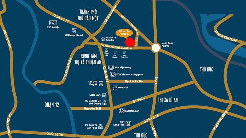 Đất nền Thuận An Central Bình Dương 11 Dự án đất nền Thuận An Central