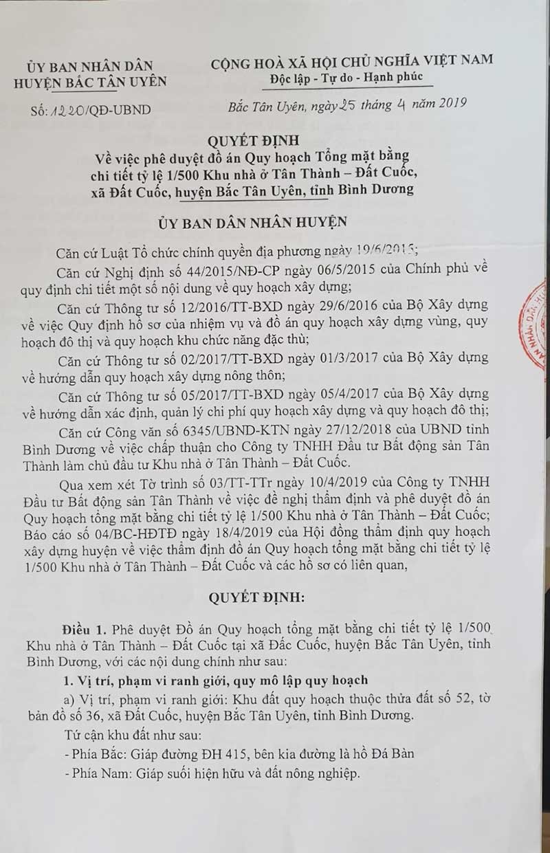 Dự án Lakeview Bình Dương chỉ 800 triệu/nền 28 Phê duyệt 1/500 dự án lakeview bình dương