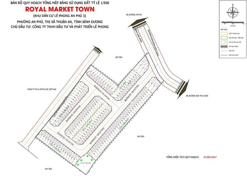 Dự án Royal Market Town Thuận An 10 Sơ đồ phân lô Dự án Royal Market Town Thuận An