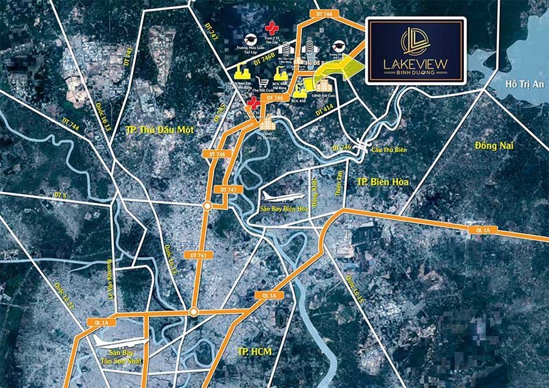 Dự án Lakeview Bình Dương chỉ 800 triệu/nền 19 Vị trí dự án lakeview bình dương tại huyện bắc tân uyên