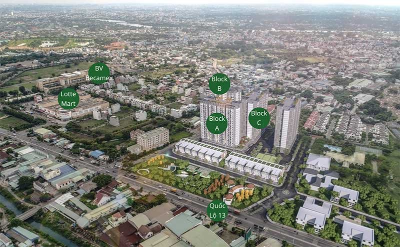 Danh sách dự án căn hộ tại Thuận An 30 Vị trí dự án Ecoxuan Sky Residences