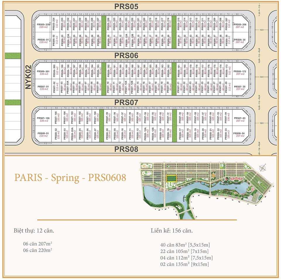 Royal Star Lake - Thành phố Đồng Xoài, Bình Phước 32 Mặt bằng Paris PRS0608