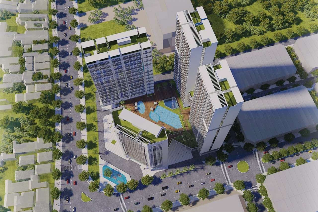 Phối cảnh dự án căn hộ Green Tower Dĩ An