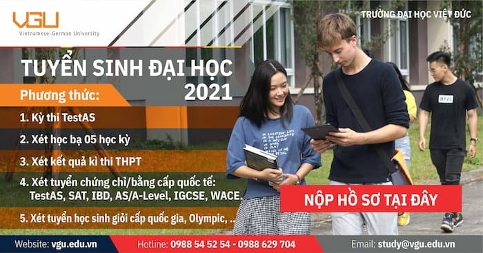Trường Đại học Việt - Đức tuyển sinh năm 2021 theo 05 phương thức
