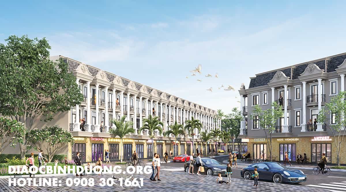 ROYAL TOWN DĨ AN - KHU NHÀ Ở HOÀNG HÙNG 5 29 Phối cảnh nhà phố Royal Town Dĩ An Bình Dương